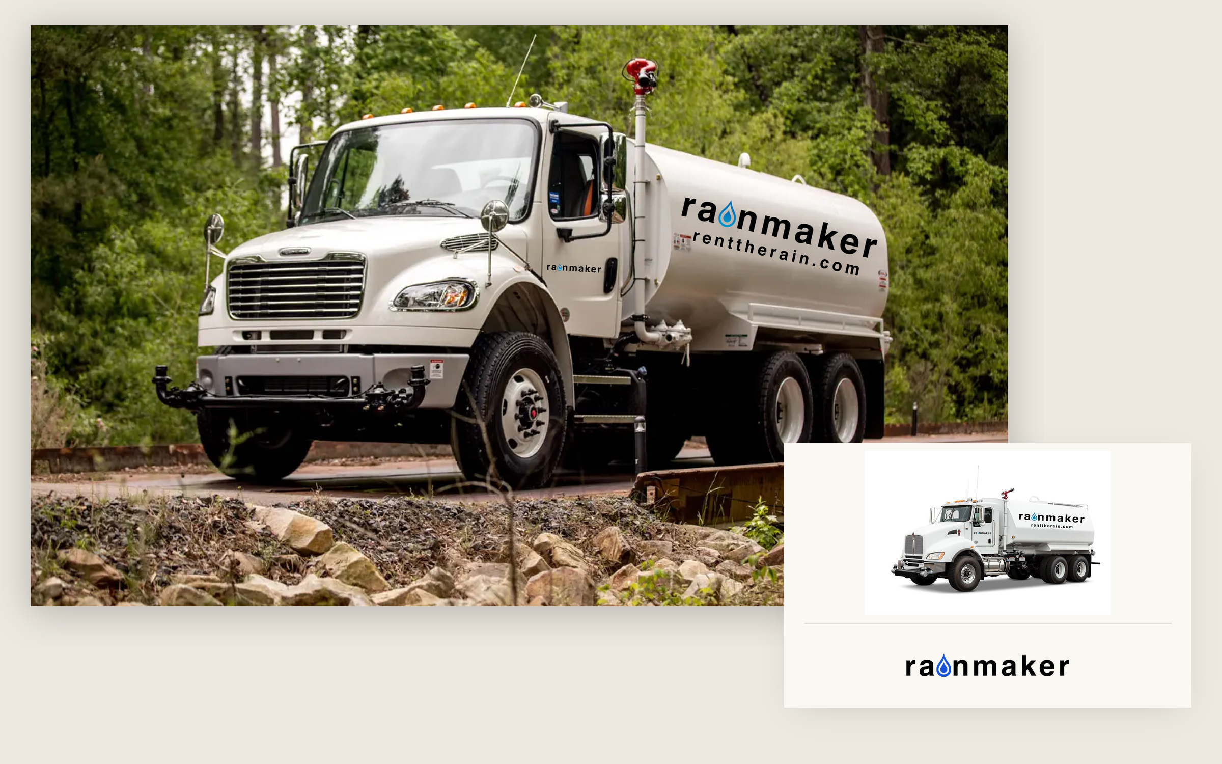 Rainmaker Water Trucks — brand identity